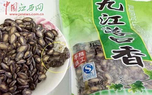 湖北女子吃瓜子吃出老鼠尸體 軀體已發硬(圖)
