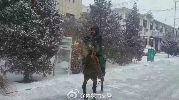 快遞員騎馬送包裹 網(wǎng)友-這個包裹送的有點(diǎn)兒帥