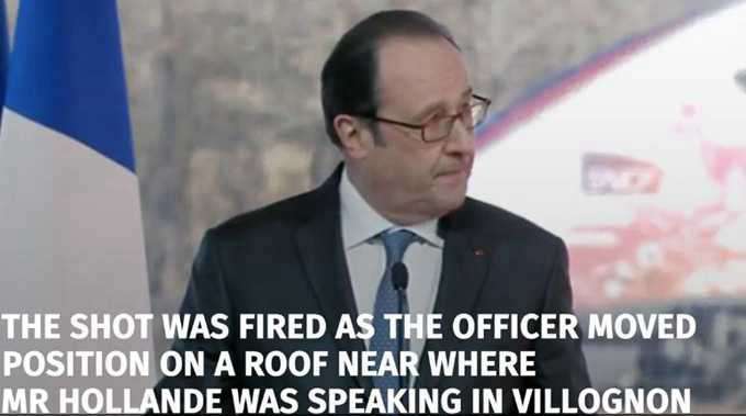 總統演講警槍走火 奧朗德只是短暫停頓稱“希望沒有嚴重的事情發生”